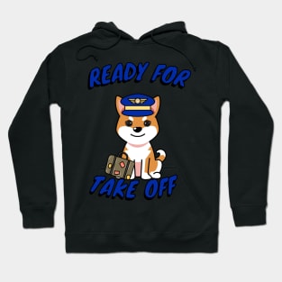 Cute Orange dog is a pilot Hoodie